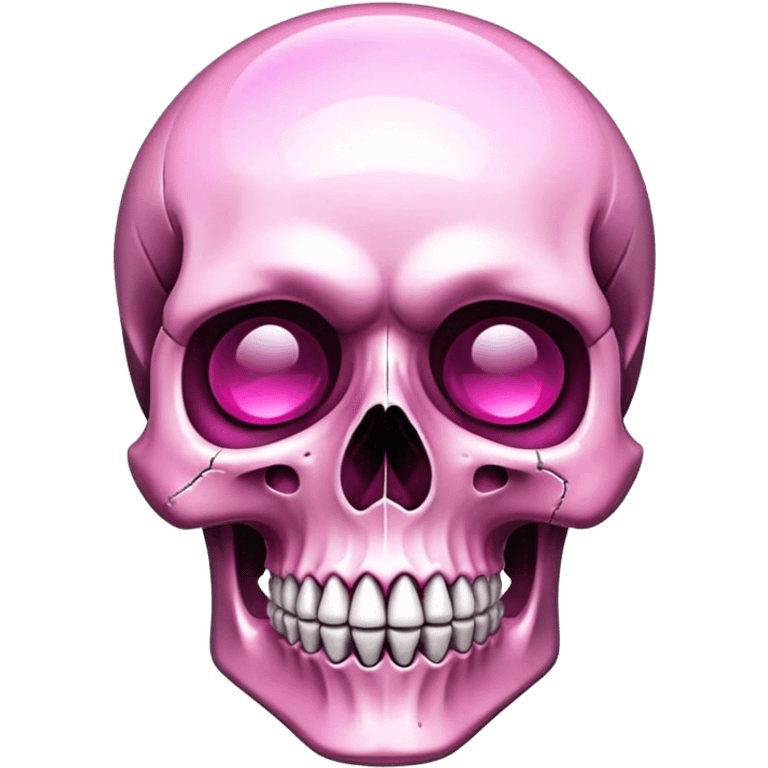 gemstone skull crystal gold pink emoji