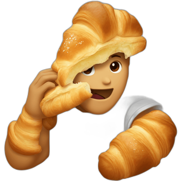 nibbling croissant emoji