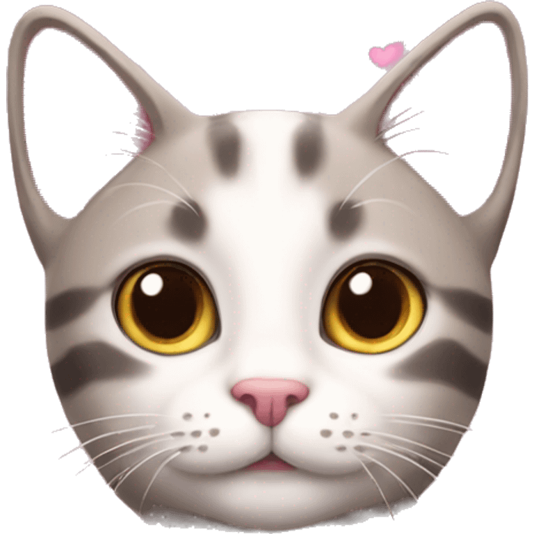 Cat with pink hearts 🥰 emoji