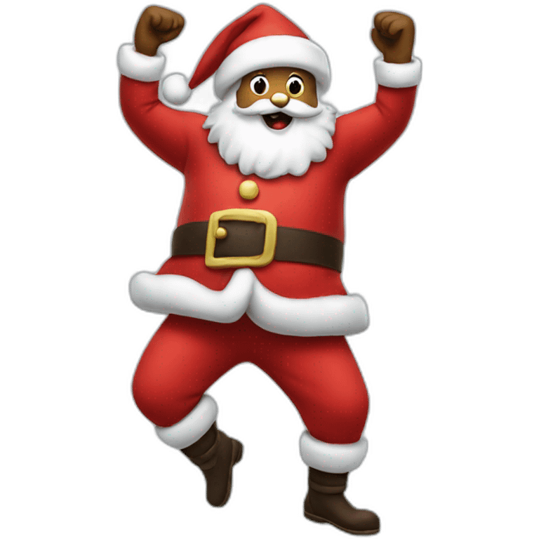 Dancing santa emoji