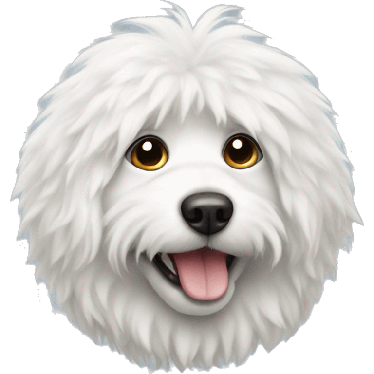 White fluffy dog  emoji