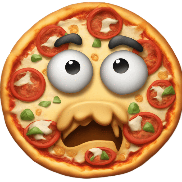 Angry pizza emoji