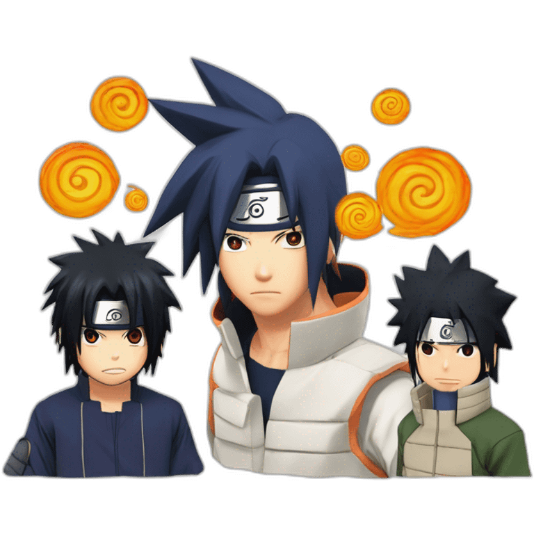 Naruto Uzumaki and Sasuke Uchiha emoji