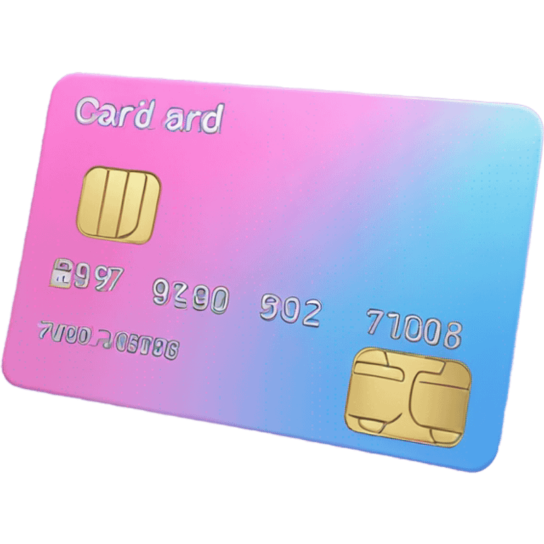 Vaporwave color themed credit card emoji, DO NOT INCLUDE NUMBERS OR TEXT emoji