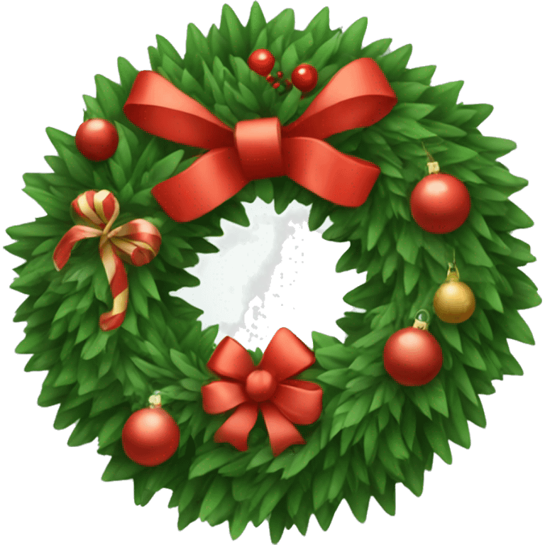 Christmas wreath emoji