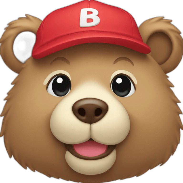 bear wearing cap emoji