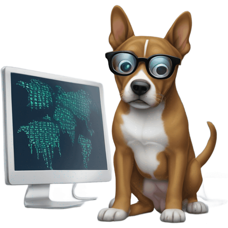 Hacker dog emoji