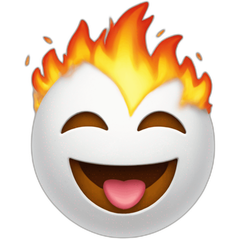 Corazón blanco con fuego  emoji