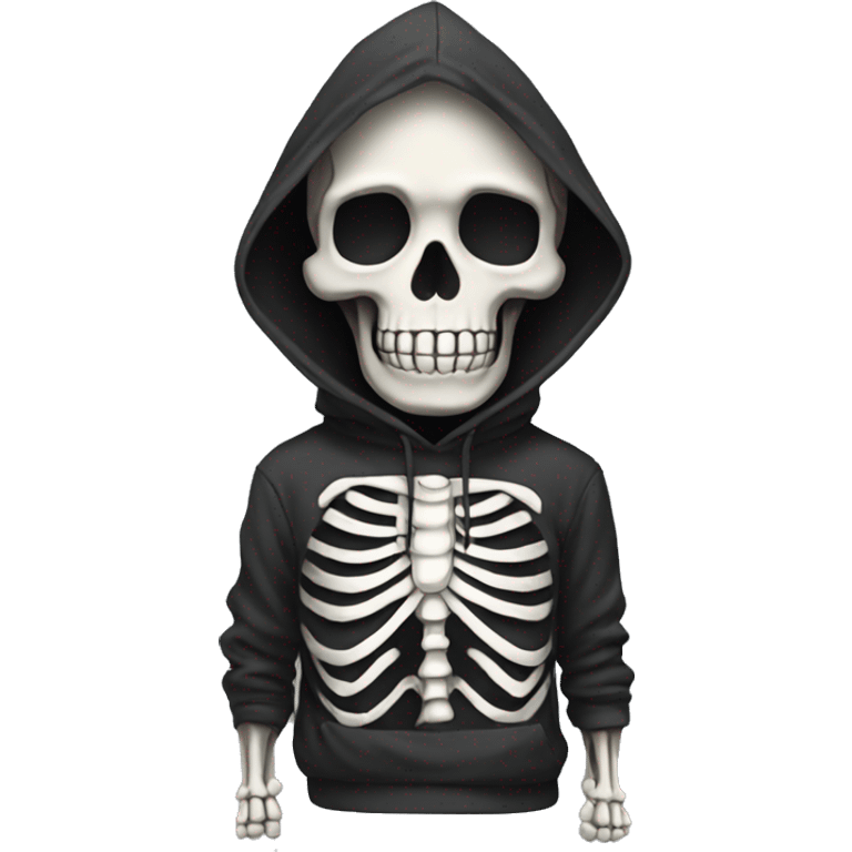 Skeleton with a hoodie emoji