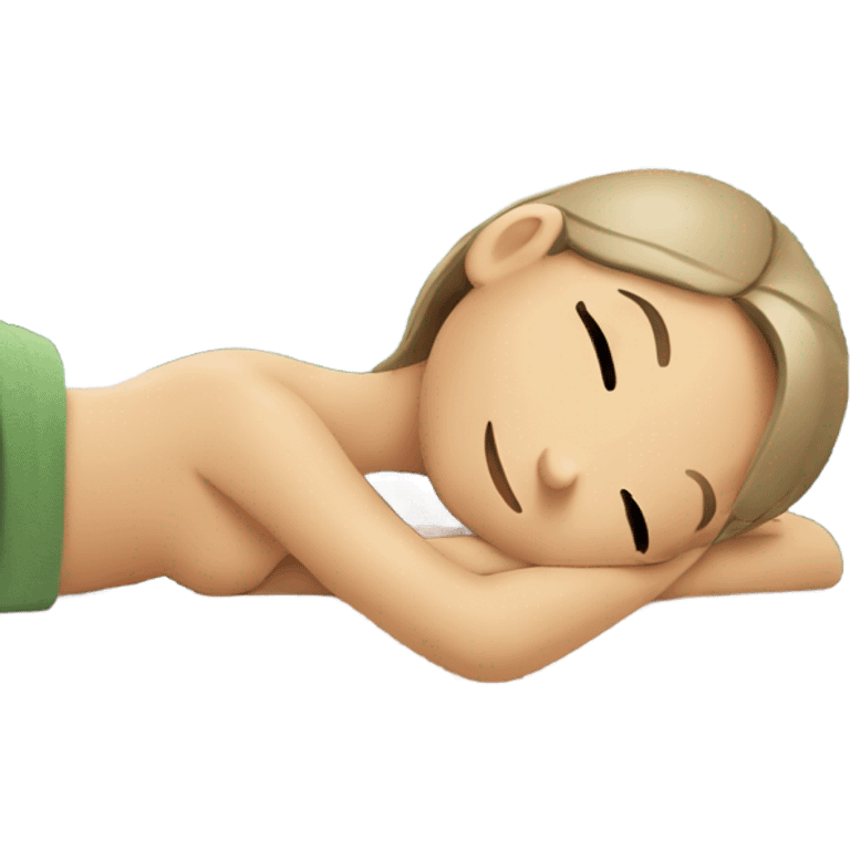 Girl relaxing in spa emoji