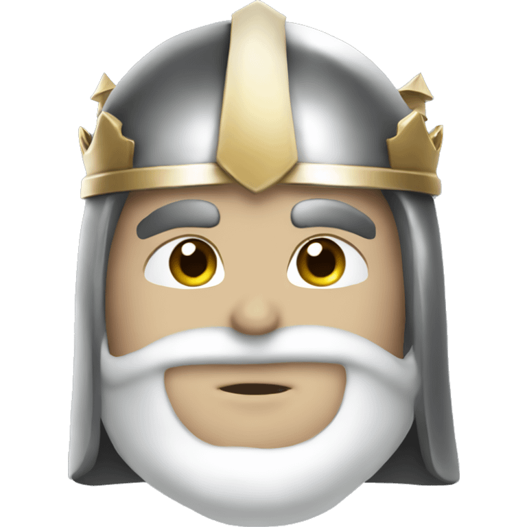 knight, king, white skin, crown helmet, teen, young emoji