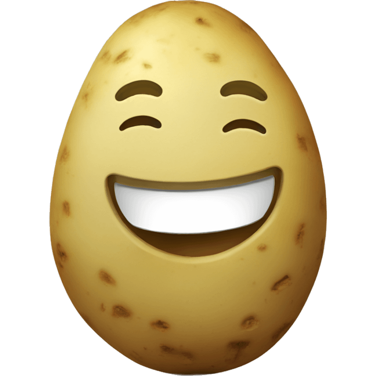 Happy round potato emoji