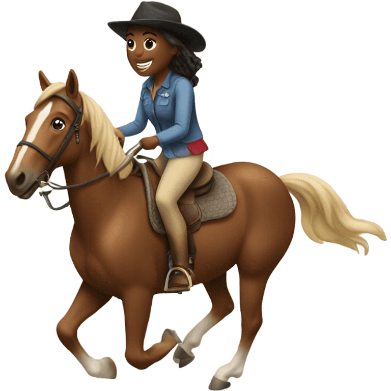 Two horse girl riders emoji