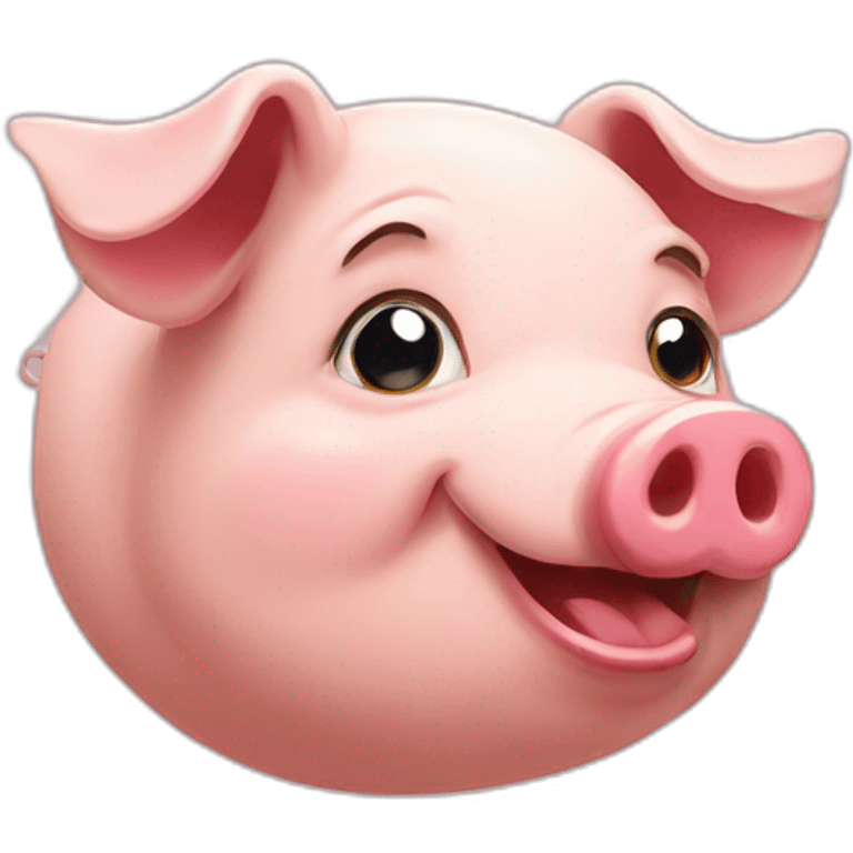 Funny pig emoji