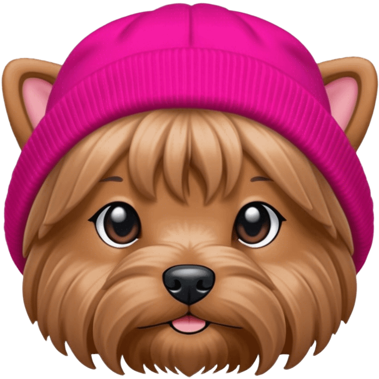 Yorshire terrier beanie hat emoji