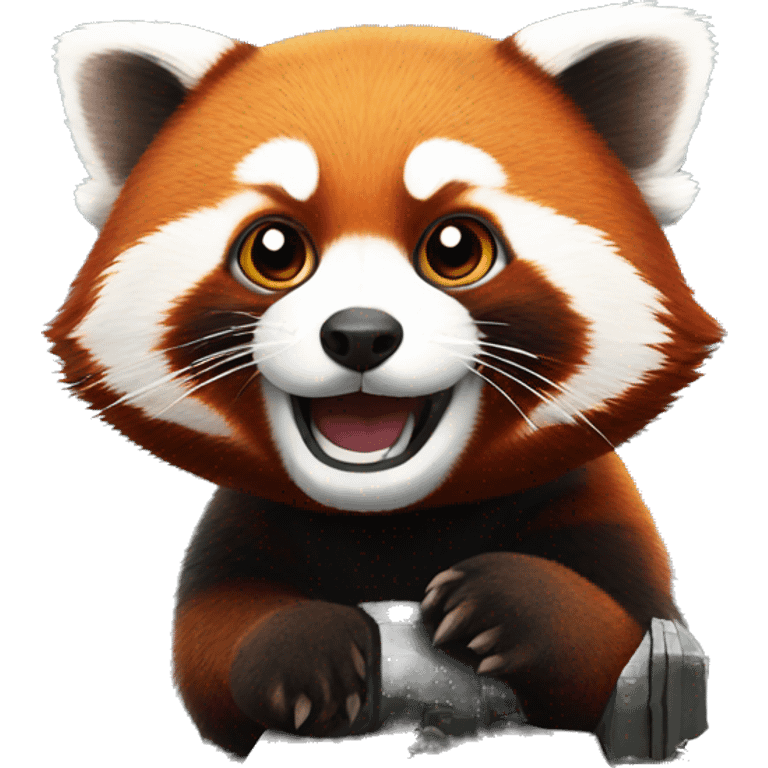 red panda on tank emoji