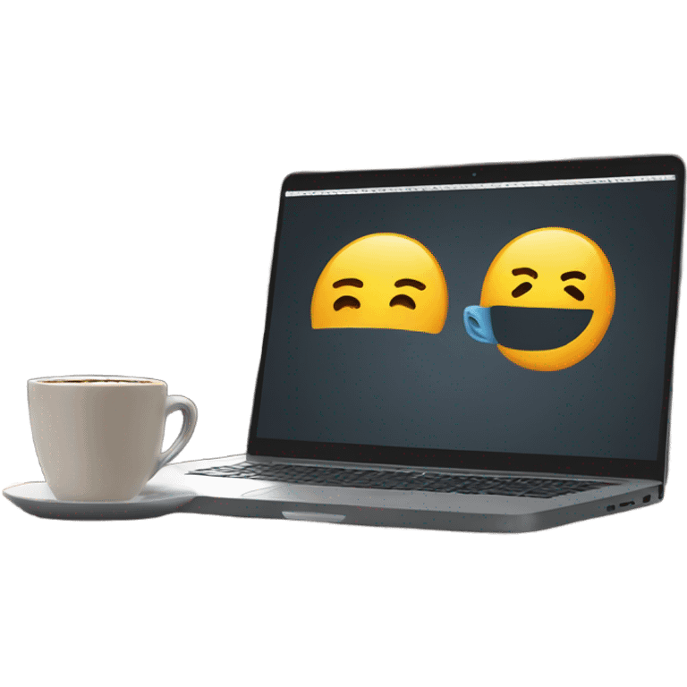 Coffee shop computer emoji