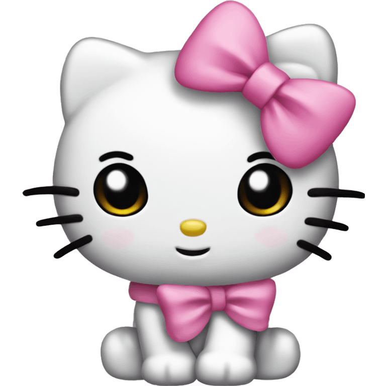 hello kitty with pink bow emoji