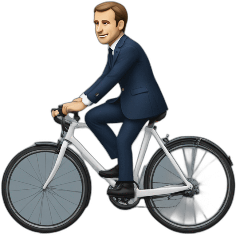 macron sur un velo emoji