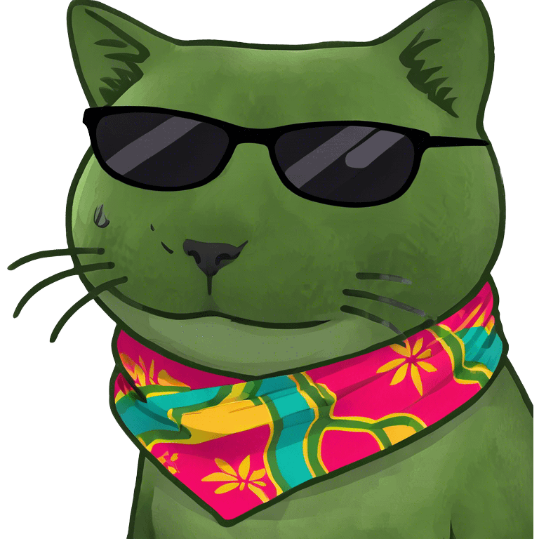 Cat with sunglasses emoji