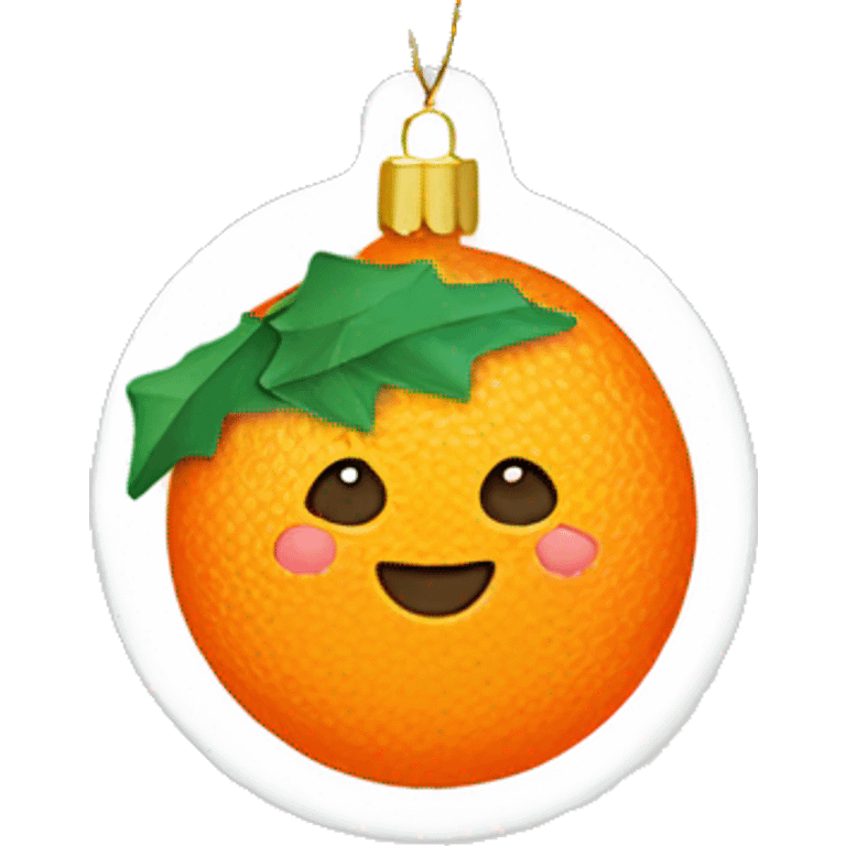 Orange Christmas ornament  emoji