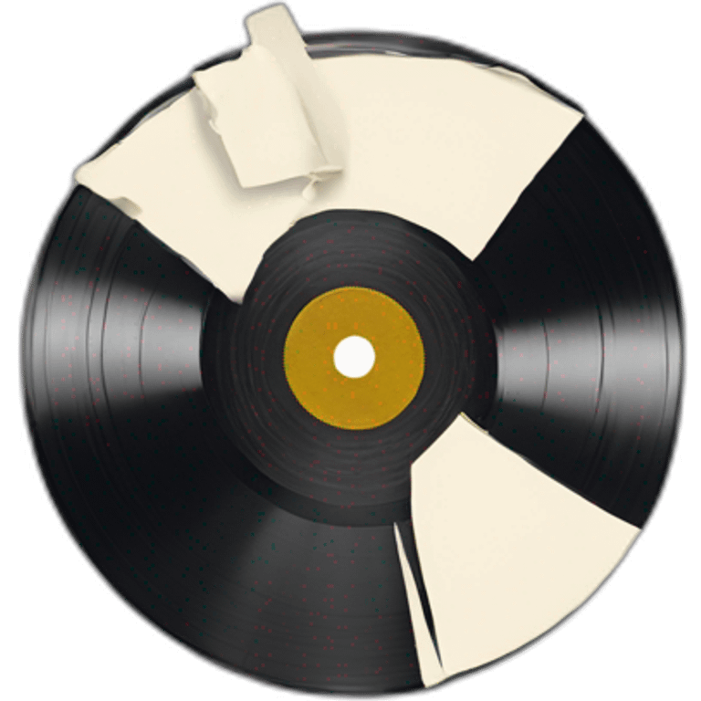 Broken vinyl record emoji