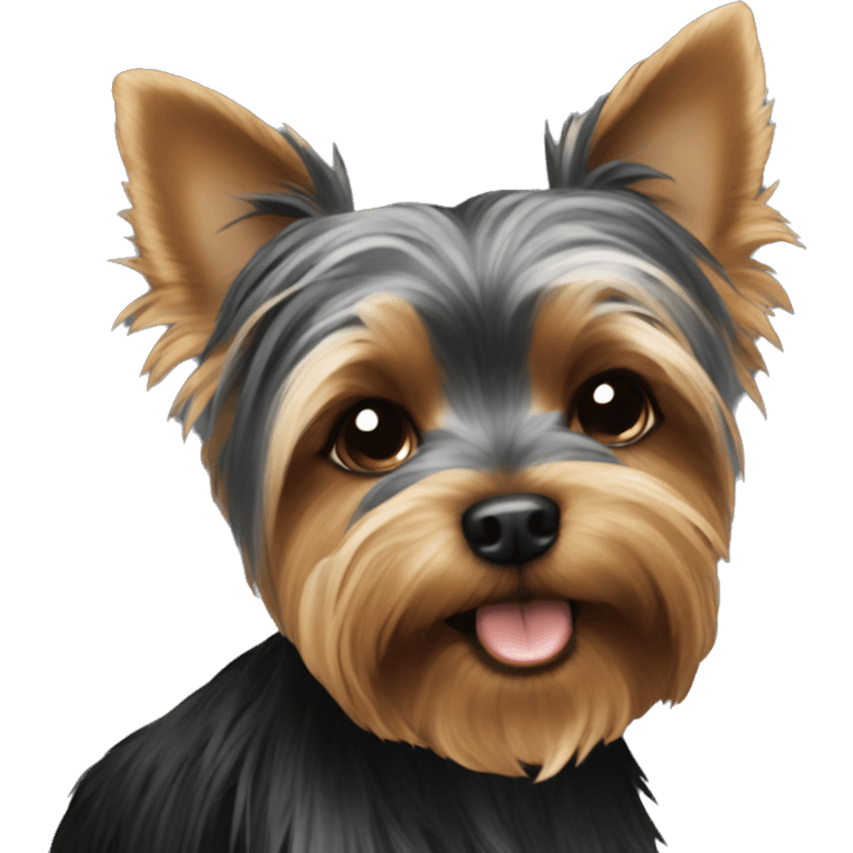 Black yorkie dog emoji