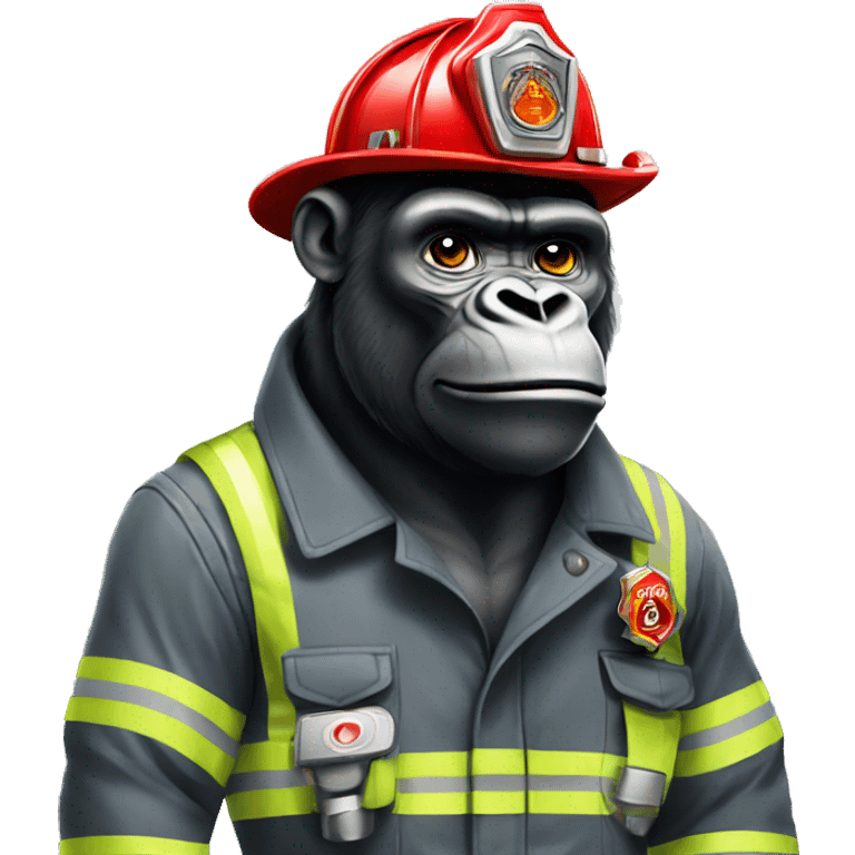 Gorilla firefighter  emoji