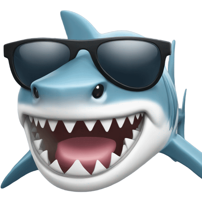 Shark with sunglasses  emoji