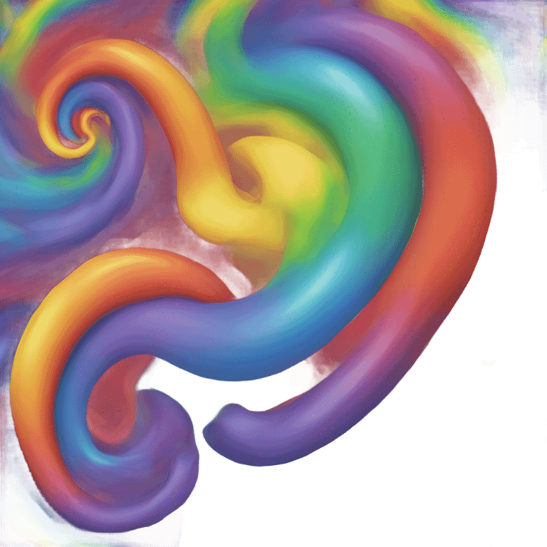 rainbow swirl abstract tornado tail emoji