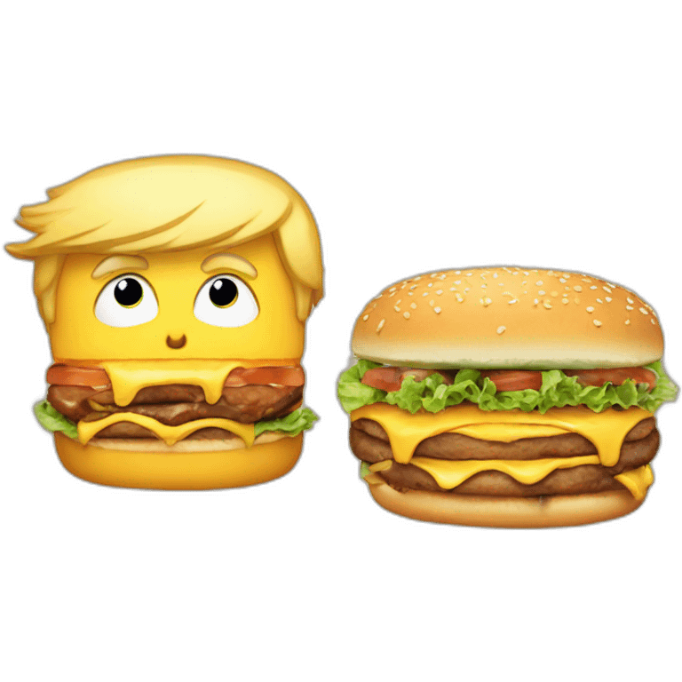 Donald Trump who eat a humberger emoji