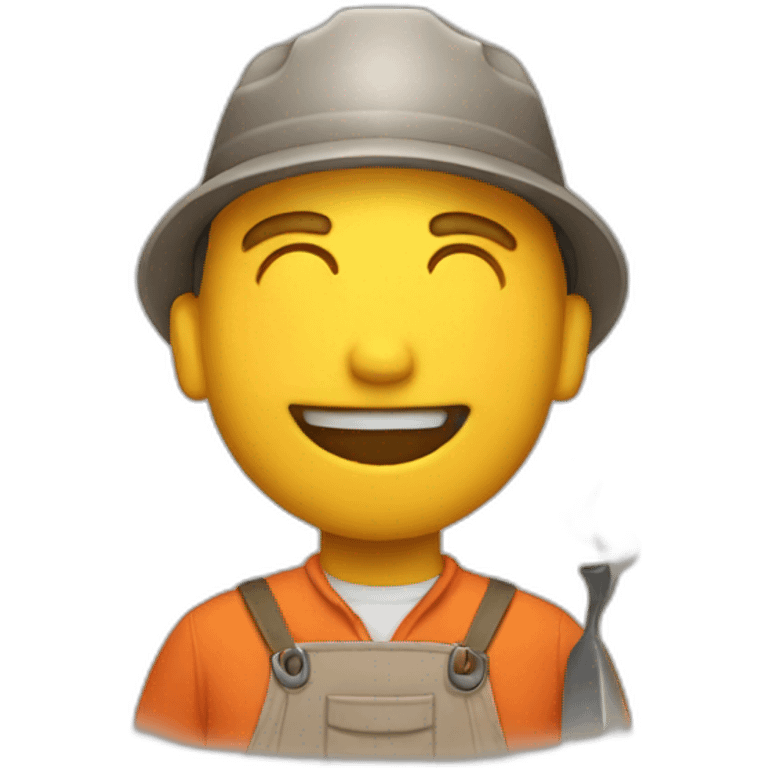 A farmer who is burning emoji