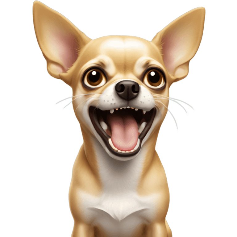 Chihuahua dog growling emoji