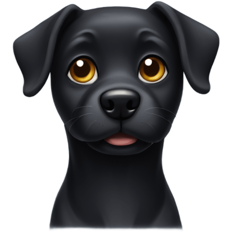 Black dog  emoji