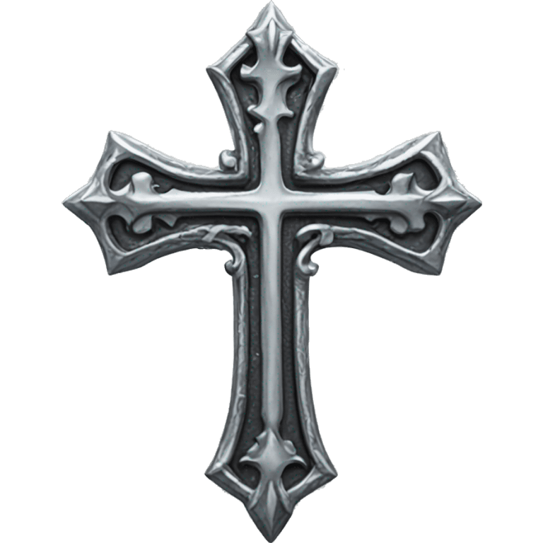 silver gothic cross emoji