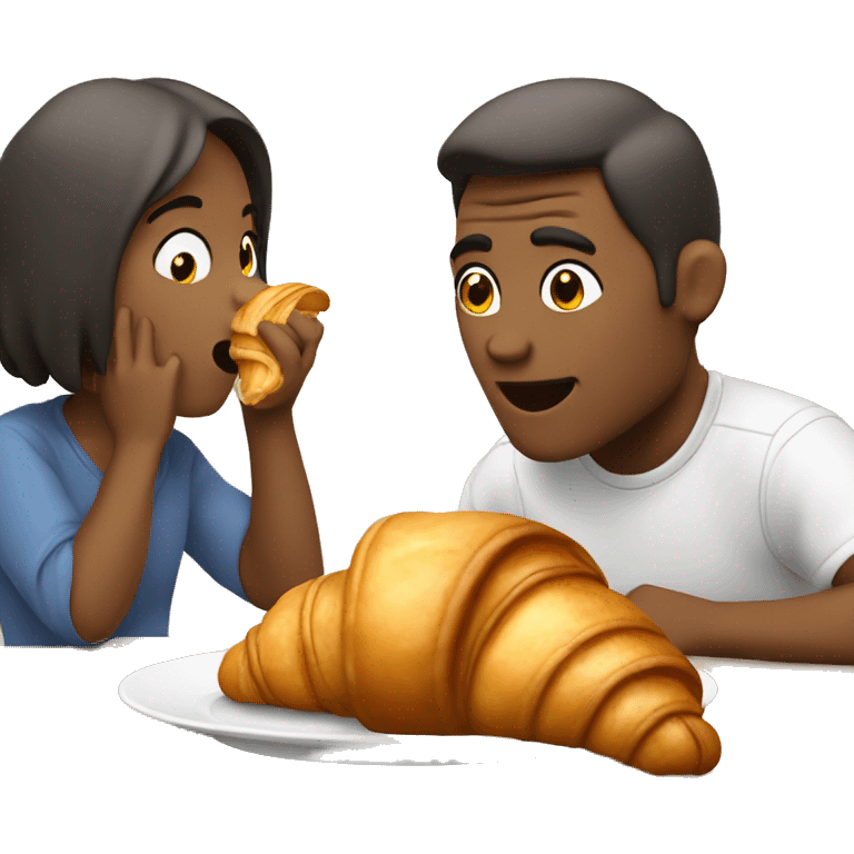 Croissant eating croissant  emoji