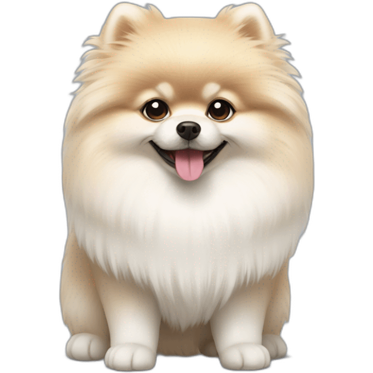 fluffy white pomeranian emoji