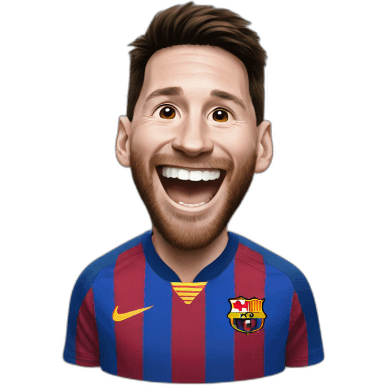 Messi laughing emoji