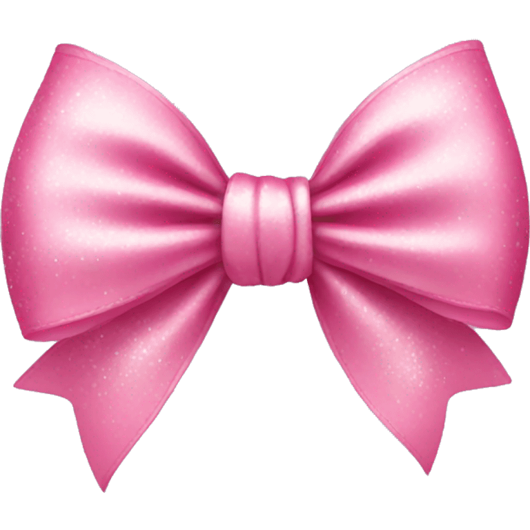 satin sparkly pink bow emoji