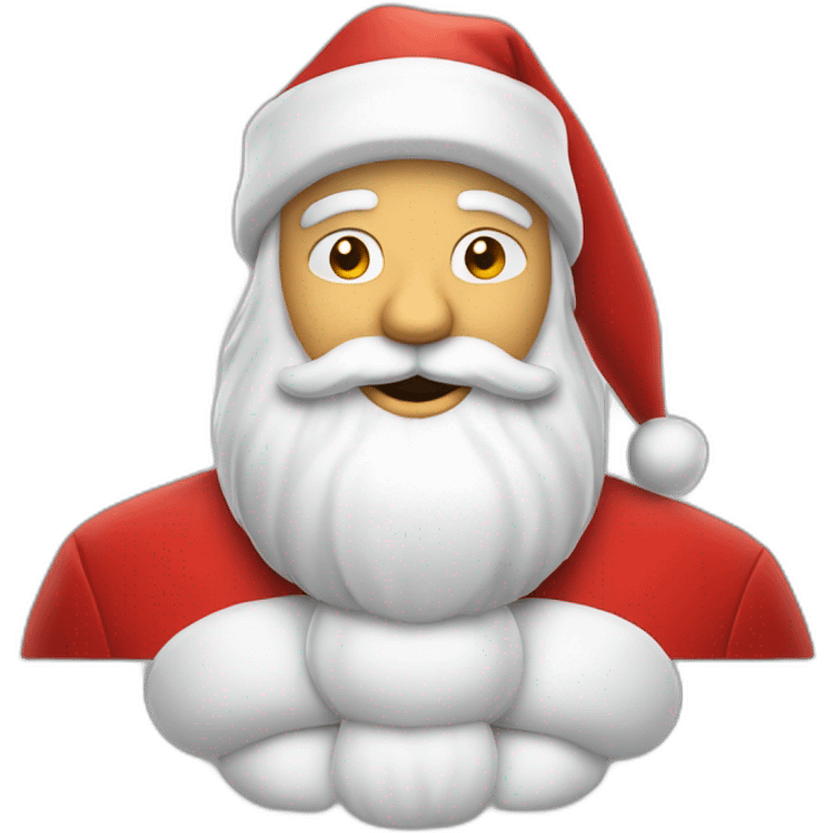 Santa Claus Jolly Santa with his iconic red suit and white beard. emoji