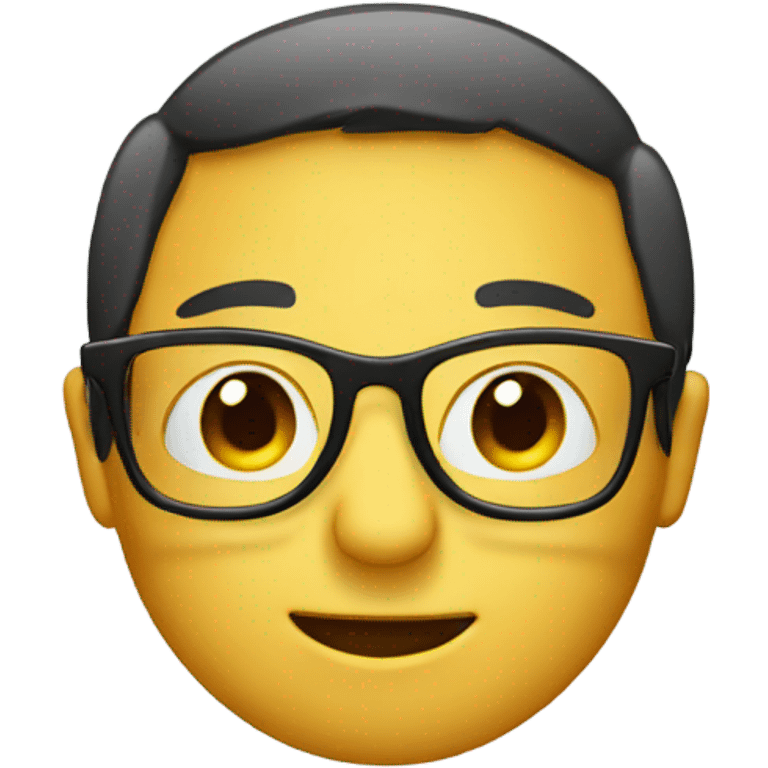 a face with glasses  emoji