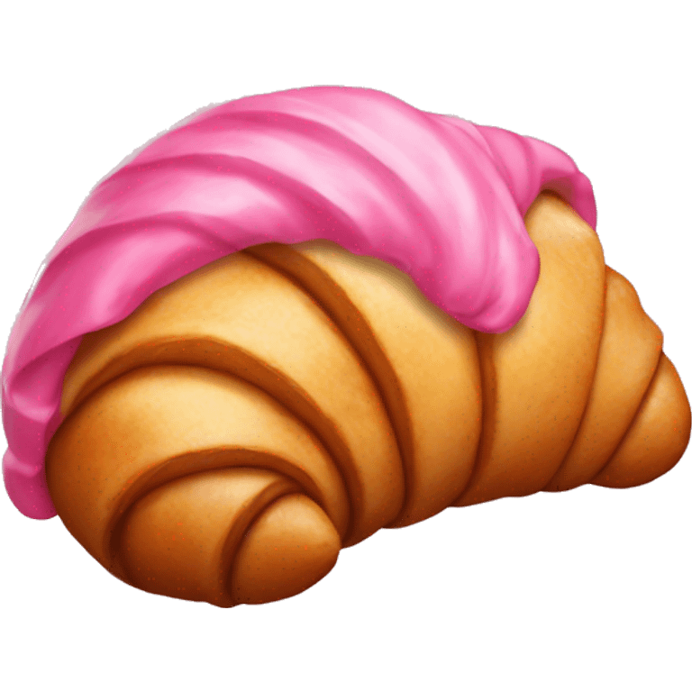 Pink croissant emoji