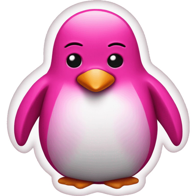 Fully Hot pink penguin  emoji