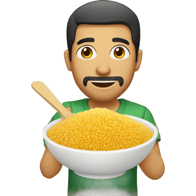 Algerian man eating couscous  emoji