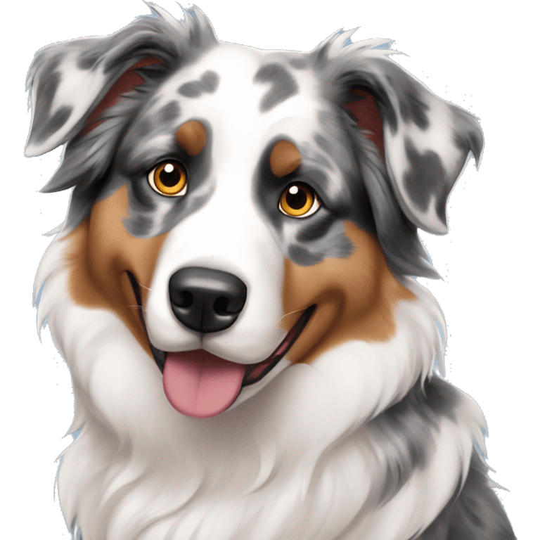 Blues merle Australian shepherd emoji