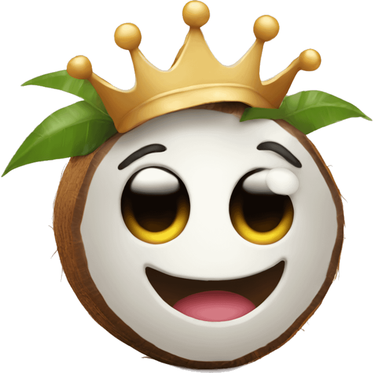 Sweet Coconut with crown  emoji