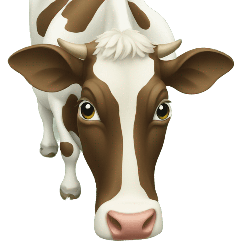 a cow eating grass emoji