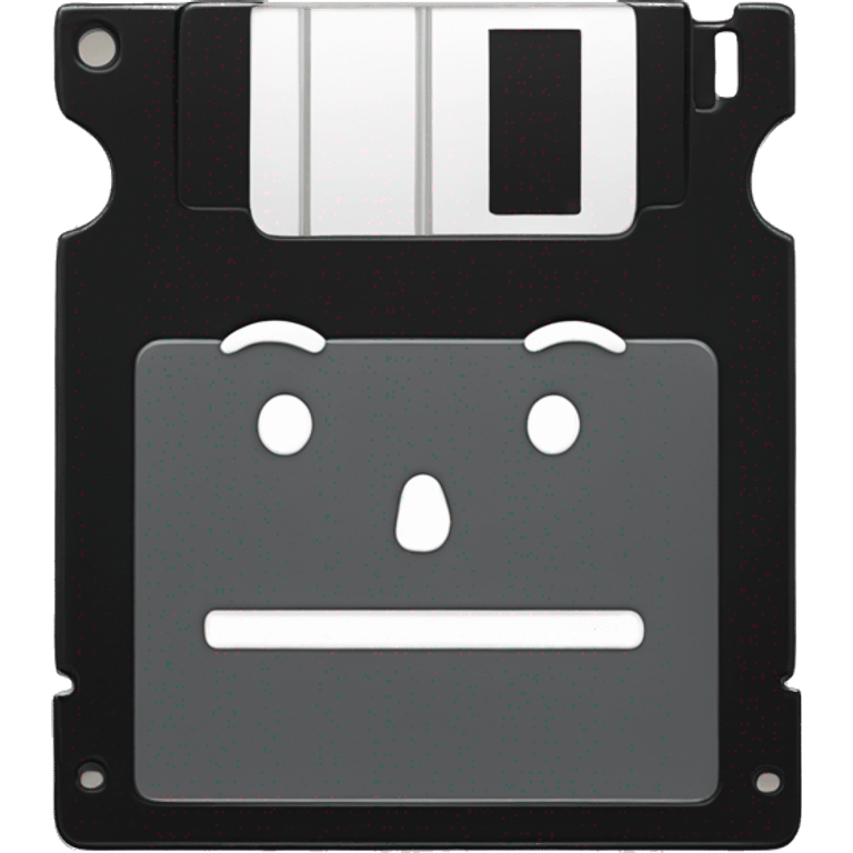 black floppy disk smiling emoji