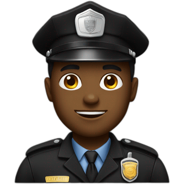 black policeman emoji