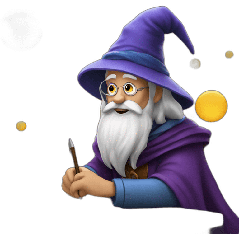 wizard writing a story emoji